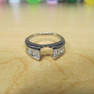 BEAUTIFUL14K Custom Made Princess Cut Diamond Wrap